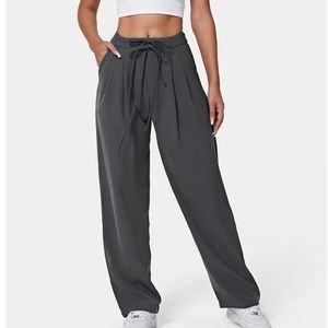 Halara “High Waisted Drawstring Side Pocket Plain Wide Leg Pants”